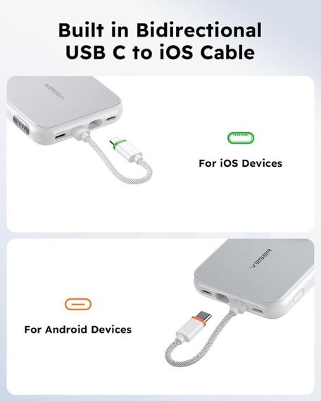 Зовнішній акумулятор Power Bank VEGER PD 10000MAH W1171 | Зображення 1