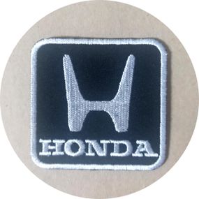 Нашивка на одежду (термо) Honda Хонда 62*62 мм Чорний