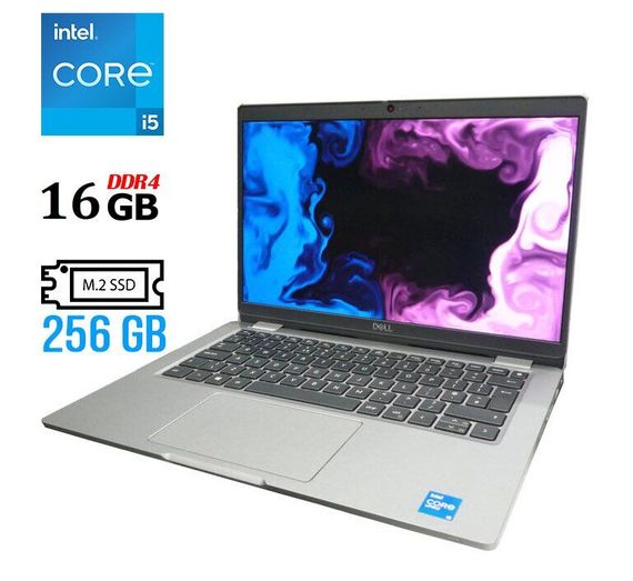 Ультрабук Б-клас Dell Latitude 5320 / 13.3" (1920x1080) IPS / Intel Core i5-1145G7 (4 (8) ядра по 2.6 - 4.4 GHz) / 16 GB DDR4 / 256 GB SSD M.2 / Intel Iris Xe Graphics / WebCam / USB 3.2 / HDMI / Windows 10 б/в
