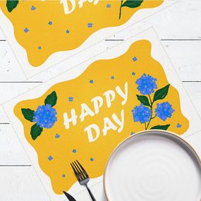 Сервировочная салфетка под тарелку Happy day 40х27 см, 2 шт (SRVS_O_24A003)