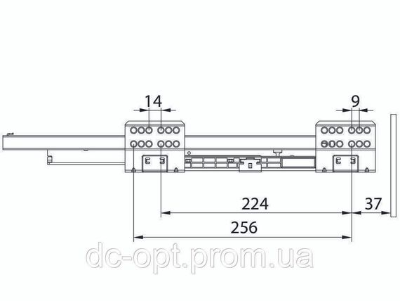 Тандембокс SLIM 16мм L-450мм  Н-118мм Белый ДС ПреміумЛайн | Зображення 2