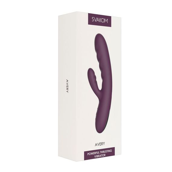 Вібратор-кролик Svakom Avery Lilac зі стовбуром, що рухається, рух вперед-назад | Зображення 6