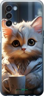 Чохол на OnePlus Nord N200 5G Білий кіт "5646u-2956-2448"