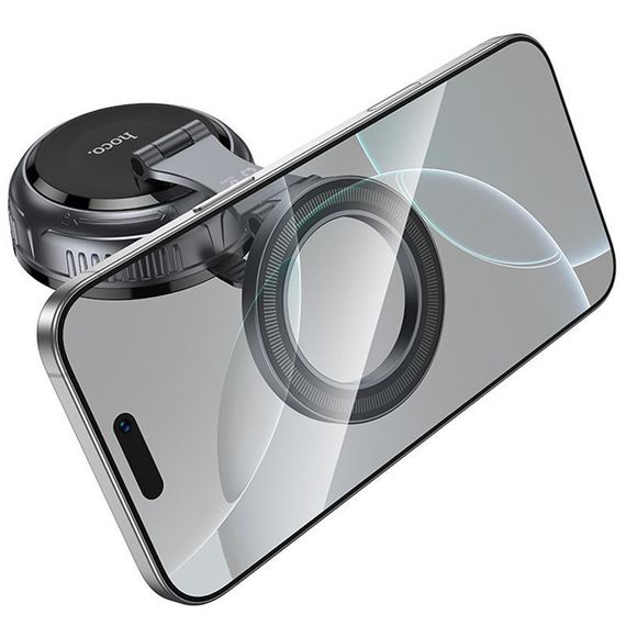 Автотримач Hoco H92 High vacuum suction cup magnetic (universal) Black / Metal gray | Зображення 3