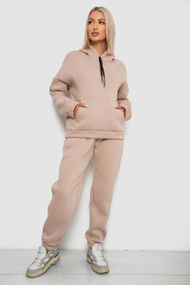 Спортивный костюм женский на флисе, цвет светло-бежевый, 238R5726