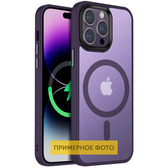 TPU+PC чохол Metal Buttons with MagSafe Colorful для Apple iPhone 16 Pro (6.3")