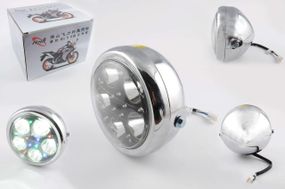 Фара світлодіодна кругла (кріпеж 165 mm, багатобарвна підсвітка, метал) Feili