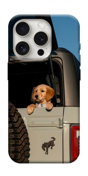 Чохол з картинкою Dog in the car для Apple iPhone 16 Pro (6.3")