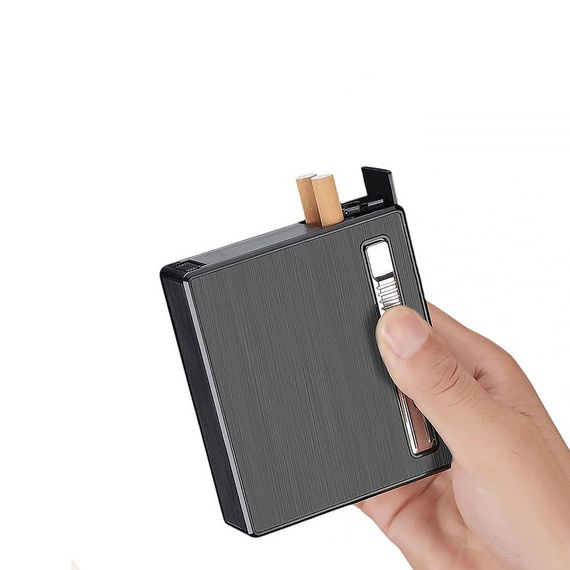 Футляр З Механізмом Подачі Сиг І Запальничкою “Dinghao Dark Silver ПА-14” | Зображення 3
