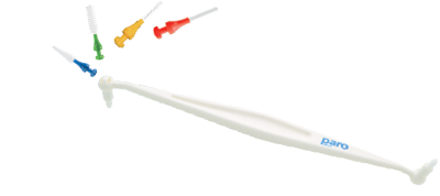 Двосторонній тримач paro® INTERSPACE BRUSH F, з 2 монопучковими змінними насадками, 1 шт. | Зображення 1