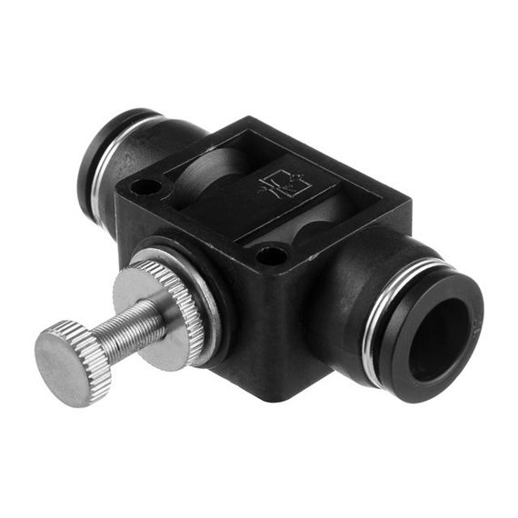 Цангове пряме з'єднання з регулятором, для поліуретанових та ін. шлангів 12*12 мм INTERTOOL PT-2399