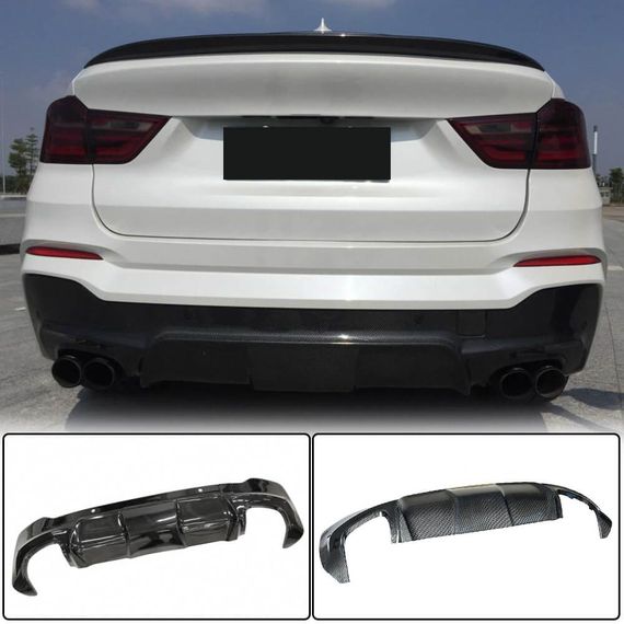 Дифузор заднього бампера (для M-Sport, Карбон) для BMW X4 F-26 2014-2018 рр