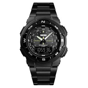 Годинник наручний чоловічий SKMEI 1370BKBK, годинник для військовослужбовців, фірмовий спортивний годинник