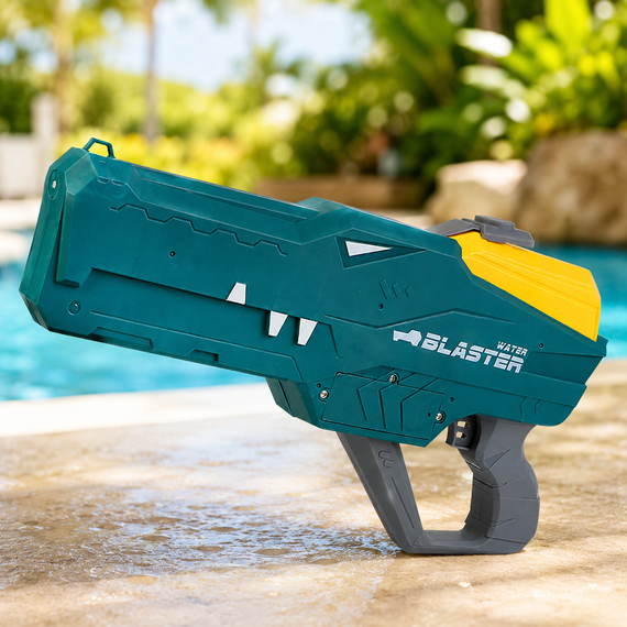 Водяний пістолет крокодил дитячий Water Gun 550мл / Бластер акумуляторний водний автомат з автоматичним набором води | Зображення 2