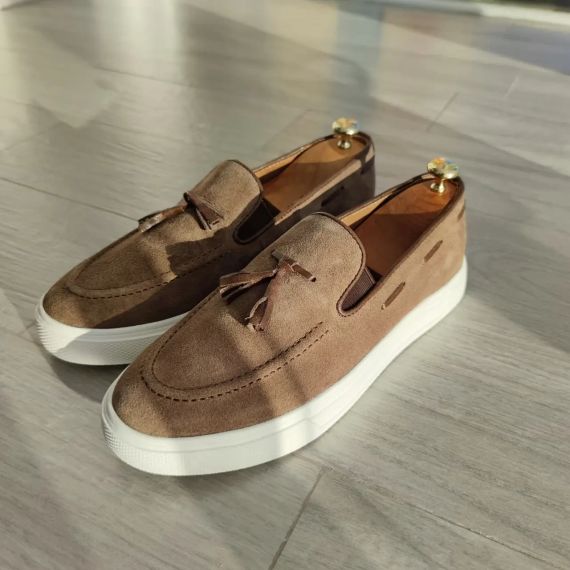 Мужские мокасины песочного цвета 43 размер | Зображення 1