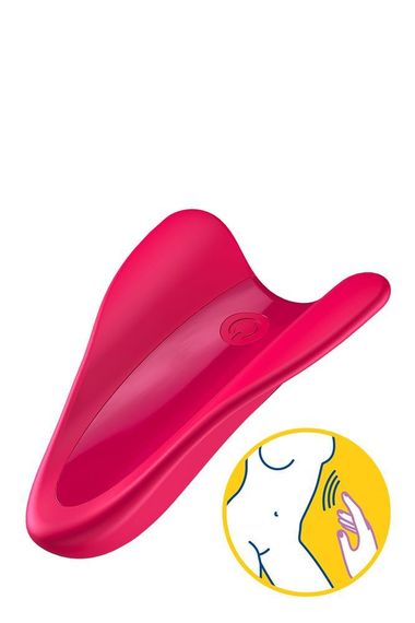 Вібратор ергономічної форми на палець Satisfyer High Fly червоний Sex Aura | Зображення 4