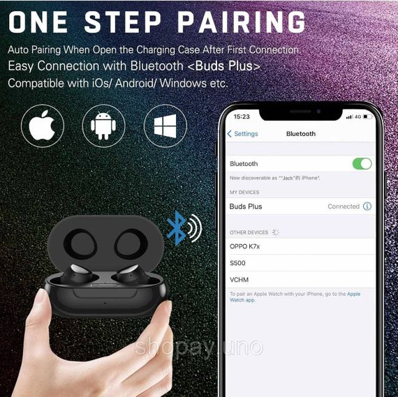 Бездротові Bluetooth-наушники MDR HBQ SE6 TWS ∙ Наушники TWS HBQ SE6 бездротові легкі кристально чистий звук | Зображення 2