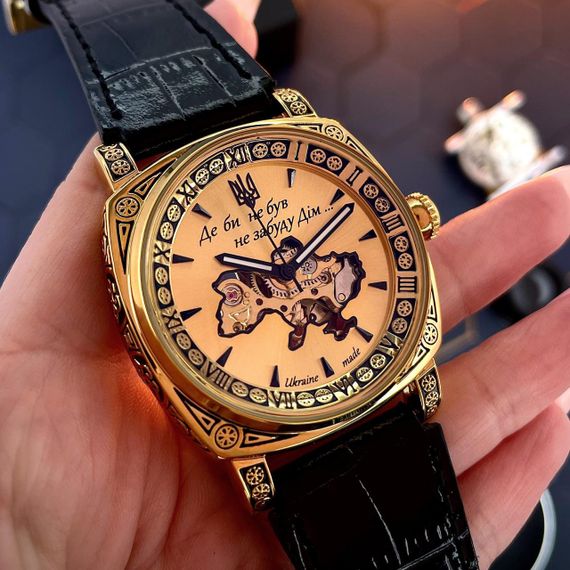 Чоловічий годинник Awarder 021-3D Де би не був Gold-Black | Зображення 2