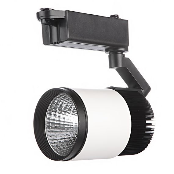 Светильник трековый поворотный LED 405/20W CW COB WH/BK