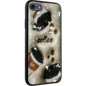 TPU+PC чохол Prisma Plushie для Apple iPhone 7 / 8 / SE (2020) (4.7") Coffee