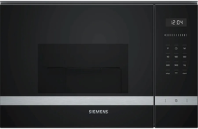 Мікрохвильова піч Siemens вбудована, 25л, електр. керув., 900Вт, гриль, дисплей, нержавіюча сталь (BE555LMS0)