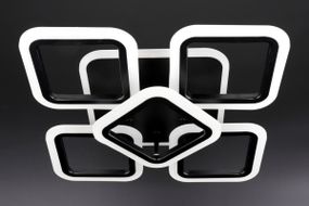 Люстра світлодіодна стельова LED світильник для квартири на стелю лед з пультом 25748 Чорний 11х41х55 см.