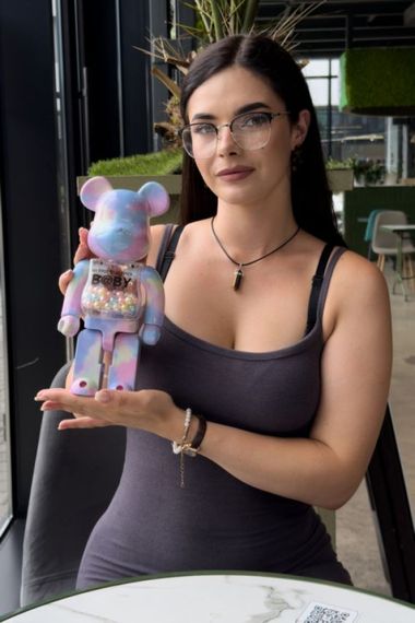 Фігурка Bearbrick Pearl Capsule Pastel дизайнерська статуетка ведмедик Беарбрік 28 см bs003 різнокольорова | Зображення 5