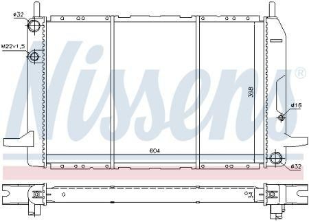 Радіатор Fd Granada(85-)2.0(+)[Oe 6148834] Nissens Nis 62213