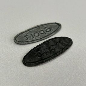 Термо нашивка, заплатка Sports 2х5 см - черный