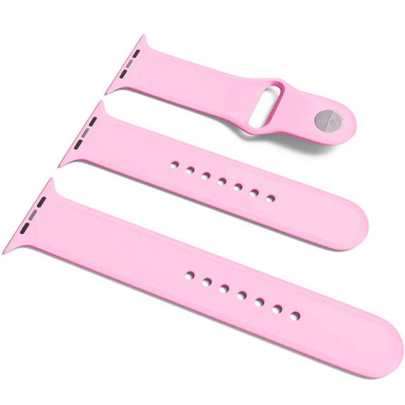 Силіконовий ремінець для Apple Watch Sport Band 42(ser.1-3)/44/45/46/49mm (S/M & M/L) 3pcs Рожевий / Light pink
