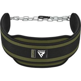 Пояс для обременений с цепью RDX T7 Dipping Belt 2 Layer неопреновый Army Green