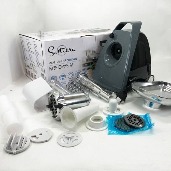М'ясорубка Suntera SMG-5421B 1800Вт, м'ясорубка електрична для м'яса, м'ясорубка для KL-385 домашньої ковбаси | Зображення 9