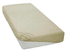 Простирадло 60х120+15см трикотаж на резинці Бежеве