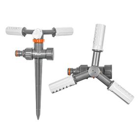 Зрошувач, що обертається Bradas WHITE LINE 3-ріжковий, пластиковий на кілочку WL-6107