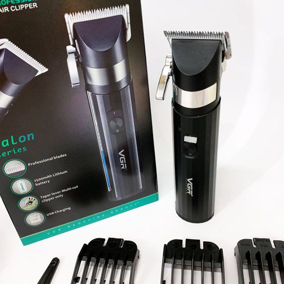 Профессиональная машинка для стрижки волос на аккумуляторе VGR, Профессиональный беспроводной триммер DS-64 | Зображення 1