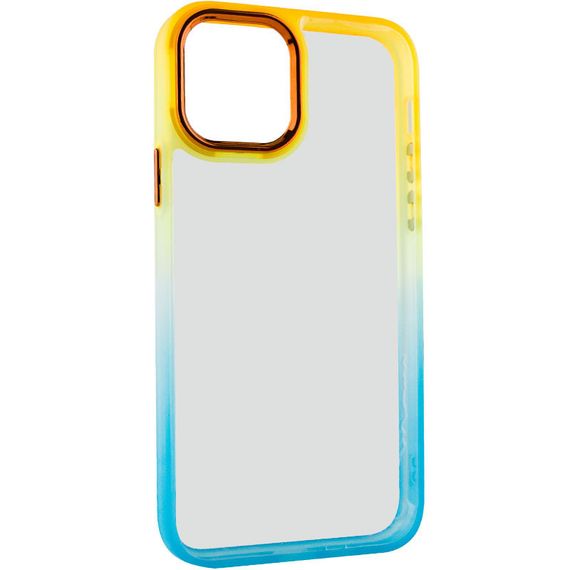 Чехол TPU+PC Fresh sip series для Apple iPhone 12 Pro Max (6.7") TPU+PC, Бирюзовый / Оранжевый