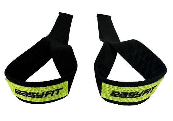 Лямки атлетичні EasyFit Delta Long для тягової тяги чорні (EF-0050)