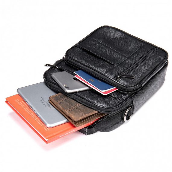 Чоловіча шкіряна сумка-барсетка через плече чорна Bexhill BX-02103 | Зображення 4