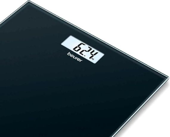 Ваги підлогові Beurer , 180кг, 1хСR2032 в комплекті, скло, чорний (GS_10_BLACK) | Зображення 1