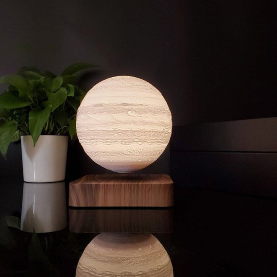 Магнітна левітаційна лампа HCNT Levitating Lamp Jupiter Light Wood Grain | Зображення 4