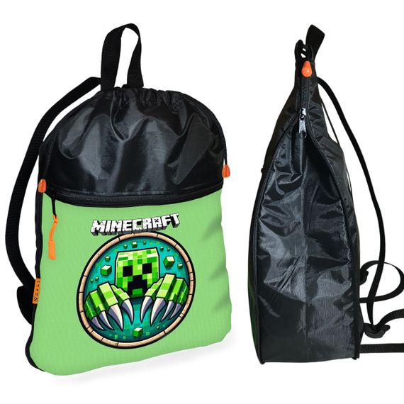Школьный рюкзак детский Minecraft + Сумка для обуви спортивной формы рюкзак-мешок  для мальчика (01737) | Зображення 1