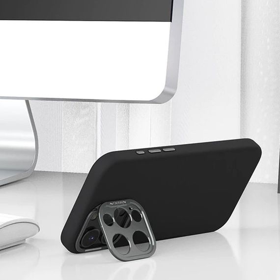 Чохол Silicone Nillkin LensWing Prop Magnetic для Apple iPhone 16 Pro (6.3") Чорний / Black | Зображення 4