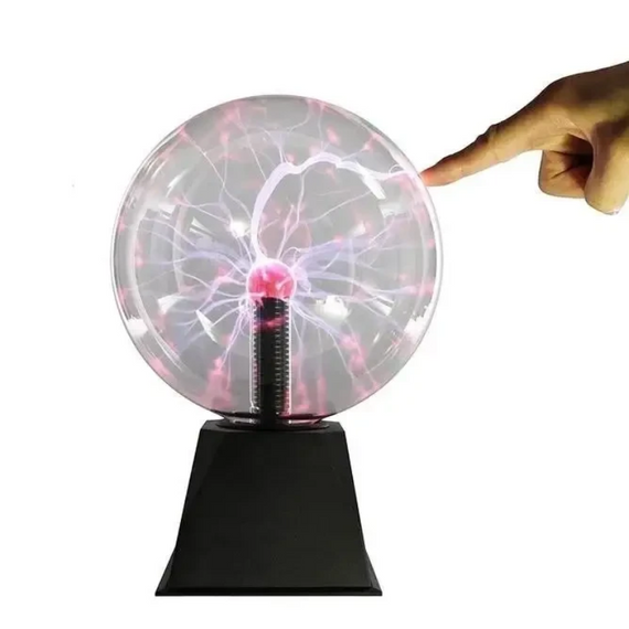 Магічна куля 6 дюймів 15 см, нічник з ефектом блискавок, нічник плазмова лампа куля з блискавками | Зображення 3