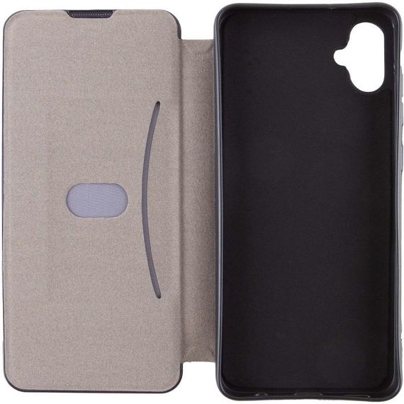 Кожаный чехол-книжка Belora для Samsung Galaxy A06 Black Gray | Зображення 3