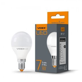 LED лампа VIDEX G45e 7W E14 3000K 220V