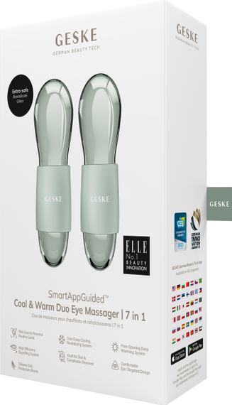 Подвійний масажер для очей GESKE Cool&Warm Duo Eye Massager 7в1 starlight, Зелений | Зображення 7