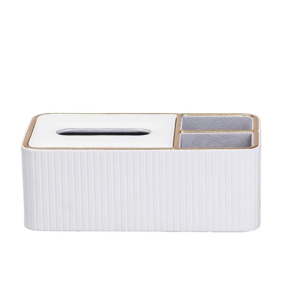 Серветниця на стіл з еко-шкіри з двома відділеннями 27 х 13.5 х 10 см Бежевий