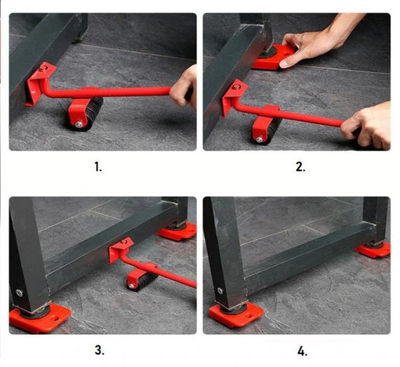 Набор для перемещения мебели и тяжёлых предметов Furniture Mover Rollers | Зображення 3