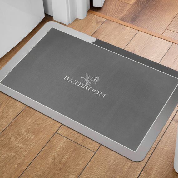 Вологопоглинаючий килимок сірий "Bathroom" 38*58CM*3MM (D) SW-00001563 | Зображення 4