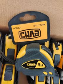 Рулетка обрезиненная Стандарт «Супермагнит» с автостопом 3м х 16мм СИЛА